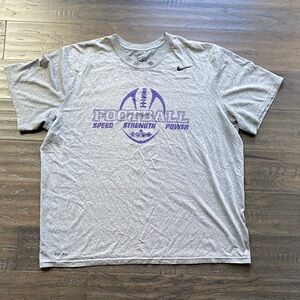 Nike University of Albany Football Tee Nike Mens Sz XL Gray Purple